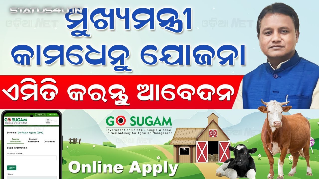 Mukhyamantri Kamdhenu Yojana Odisha Online Apply Step By Step Full Video Download